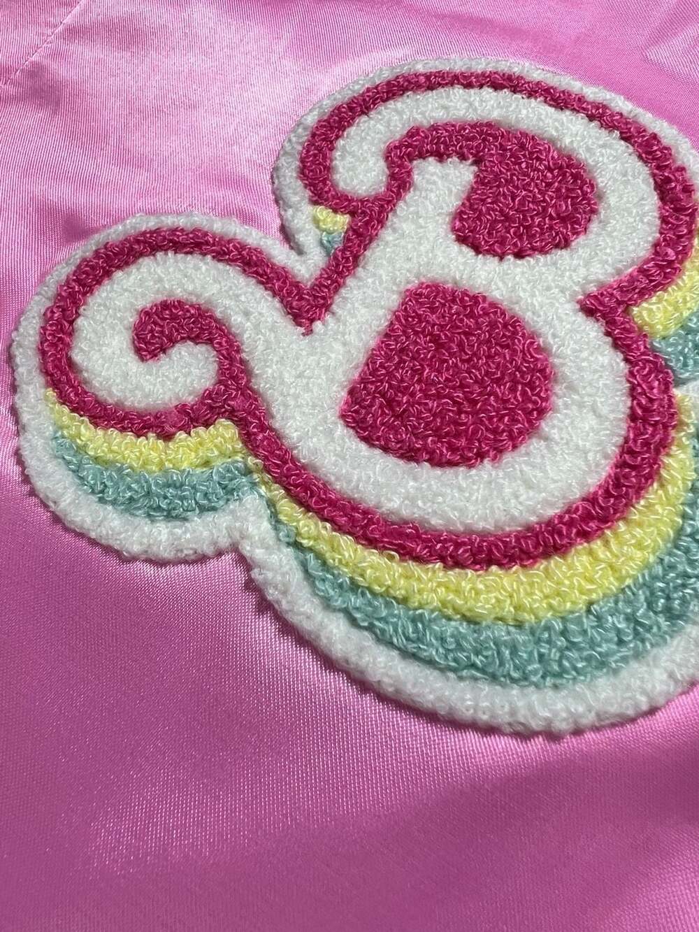 Loungefly Barbie 65th Anniversary Satin Varsity Bomber Jacket Size Medium - Picture 8 of 12